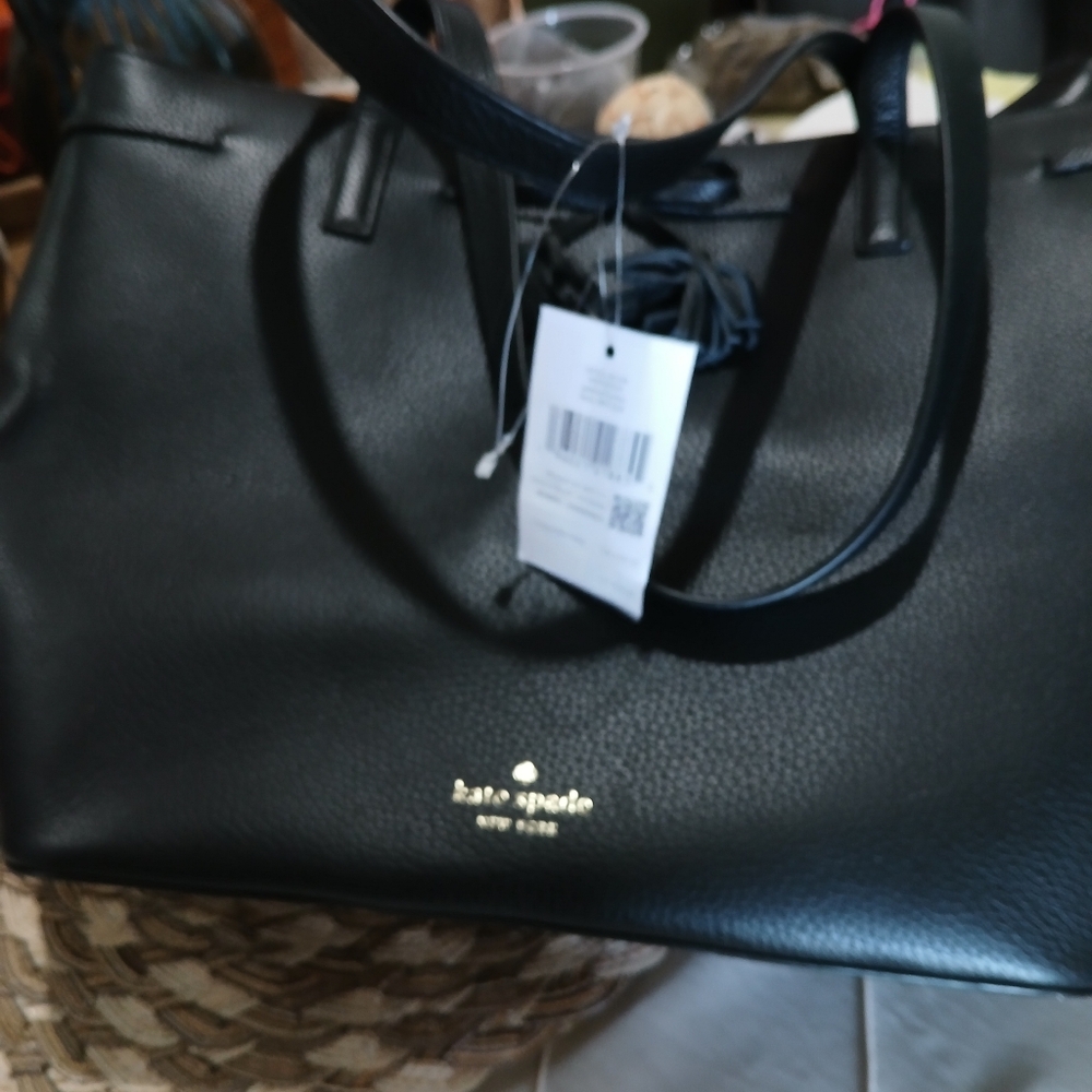 Kate Spade Black Pebbled Leather Tote